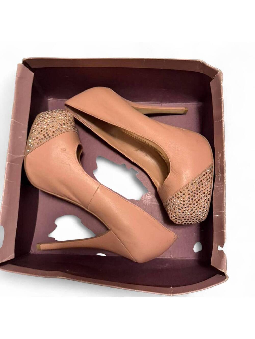 Bakers Jodi Women's High Heel Pumps w Silver Studded Toe 9